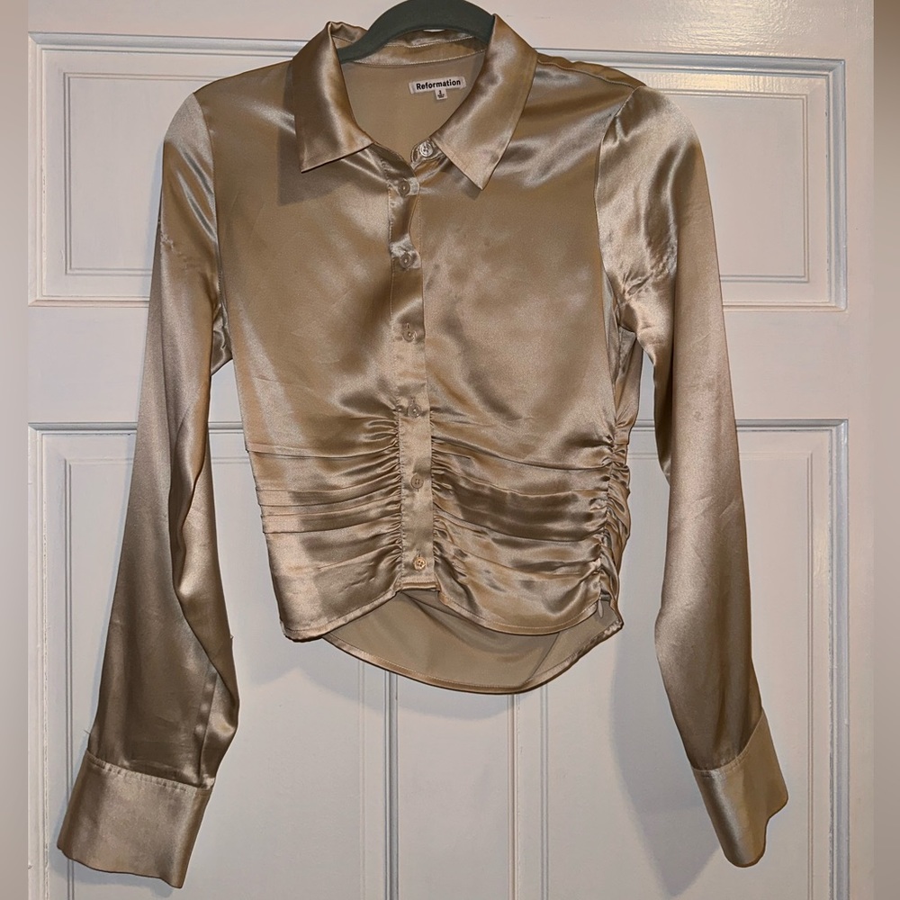 Reformation Silk Blouse